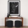 11622 - Custom Black Glimpse I by Mercana Studio Hand Embellished Framed Photo Art Print Matted under Glass