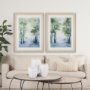 12762 - Forest Dew II by Mercana Studio a Hand Embellished Textured Framed Art Print Matted under Glass