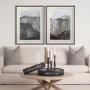 12809 - Rising Ridge I by Mercana Studio a Hand Embellished Textured Framed Art Print Matted under Glass