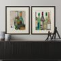 10457 - Dinner Party I by Samuel Dixon a Hand Embellished Textured Framed Art Print Matted under Glass