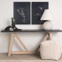 102447-S - Ikebana Dark I by Mercana Studio a Hand Embellished Textured Canvas
