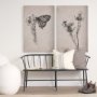 102453-S - Wild Aster With  Monarch Butterfly Drawing III by Mercana Studio a Hand Embellished Textured Canvas