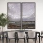 102603-FL - Grey Day II by Mercana Studio a Hand Embellished Textured Framed Canvas