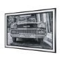 15873 - Classic Old Chevy in Havana Cuba by Richard Silver Textured  Framed Art Print Matted under Glass