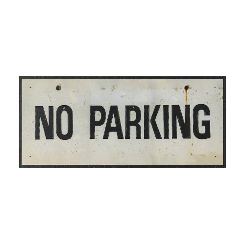 15922 - No Parking LG by Mercana Studio Hand Embelished  Textured  Framed Artwork Matted