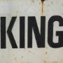 15922 - No Parking LG by Mercana Studio Hand Embelished  Textured  Framed Artwork Matted