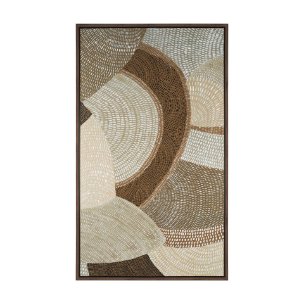 Mystic Patterns by Emma Peal Hand-Embellished Textured Framed Canvas Artwork