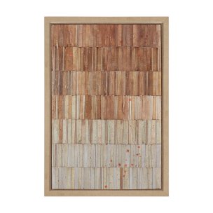 Terracotta Wall II by Flora Kouta Hand-Embellished Textured Framed Canvas Artwork