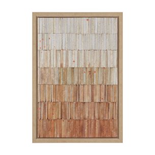 Terracotta Wall III by Flora Kouta Hand-Embellished Textured Framed Canvas Artwork