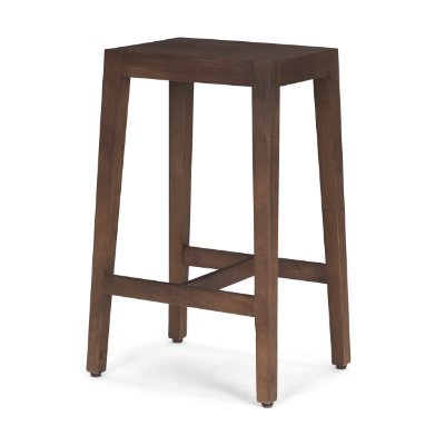71132 - Colony Medium-Dark Brown Solid Wood Counter Stool
