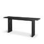 71142 - Grier 65" Black Wood w/ Black Cane Console Table