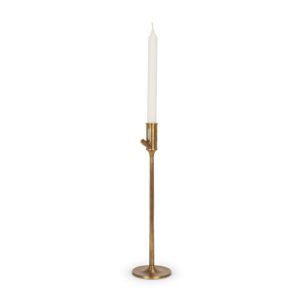 Chantria Large Solid Natural Brass Adjustable Taper Candle Holder