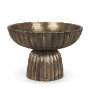 71159 - Ciaran Fluted Textured Antiqued Gold Metal Decorative Bowl