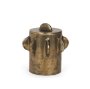 71162 - Deacon Small Antiqued Gold Metal Canister with Sculptural Handles