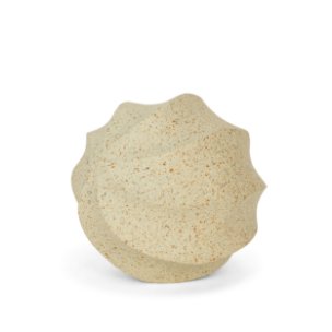Imani Small Sculptural Textured Beige Metal Decorative Orb Object