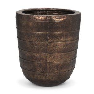 Aivana Extra Large Antiqued Gold Metal Floor Vase