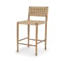 71179 - Brinley Woven Paper Rope w/ Brown Wood Frame Counter Stool