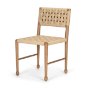 71180 - Brinley Woven Paper Rope w/ Brown Wood Frame Dining Chair
