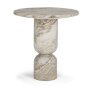 71181-AB - Nylah Solid Pink Marble Round Accent Table