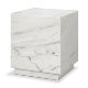 71192 - Matteo Solid White Marble Square Side Table