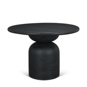 Atlas 42" Round Pedestal Dining Table | Black Wood | Seats 4