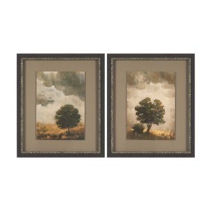 Memorable Sky (Set of 2) by Mercana Studio Hand Embelished Framed Artwork Matted under Glass