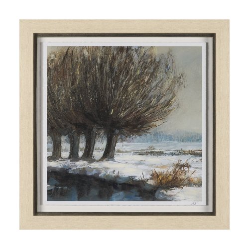 15916 - Winter Day II by Mercana Studio Hand Embelished Framed Artwork Matted under Glass