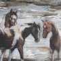 15928 - Equine Echoes III by Mercana Studio Hand Embelished Textured Framed Artwork Matted under Glass