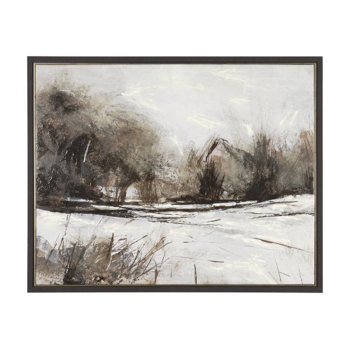 102704-FL - Quiet Horizons II by Mercana Studio Hand-Embellished Textured Framed Canvas Artwork