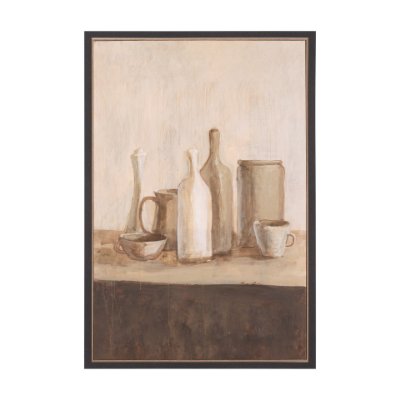 102706-FL - Bottled Perspective II by Mercana Studio Hand-Embellished Textured Framed Canvas Artwork