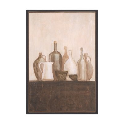 102707-FL - Bottled Perspective III by Mercana Studio Hand-Embellished Textured Framed Canvas Artwork