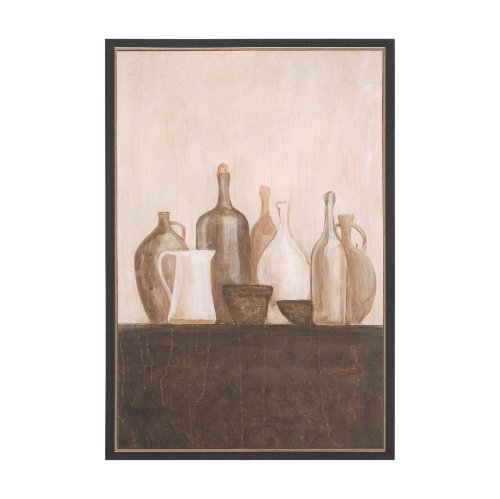 102707-FL - Bottled Perspective III by Mercana Studio Hand-Embellished Textured Framed Canvas Artwork