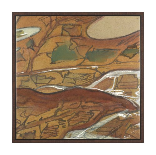 102709-FL - Rusttone II by Mercana Studio Hand-Embellished Textured Framed Canvas Artwork