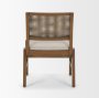 71243 - Reid Framed Brown Cane Cream Fabric Dining Chair