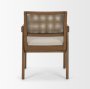71245 - Reid Framed Brown Cane Cream Fabric Dining Armchair