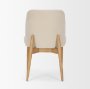 71247 - Abbie Curved Back Oatmeal Fabric Dining Side Chair