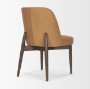 71248 - Abbie Slope Curved Back Tan Leather Dining Side Chair
