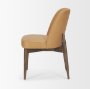 71248 - Abbie Slope Curved Back Tan Leather Dining Side Chair