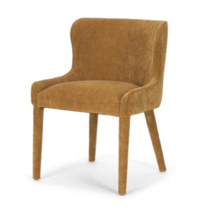 Nolan Wingback Dining Side Chair | Rust Chenille w/ Tapered Wood