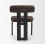 71260 - Tribeca Curve Open Back Charcoal Chenille Tripod Frame Dining Chair