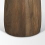 71134-AB - Allyson 32"  Round Medium Brown Wood w/Savar Pink Marble Top Bistro Table