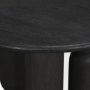 71138-AB - Sonel Matte Black Wood Pedestal Foyer Table