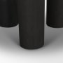 71138-AB - Sonel Matte Black Wood Pedestal Foyer Table