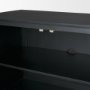 71141 - Grier Matte Black Stained Wood w/ Black Cane Accent Cabinet
