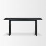 71142 - Grier 65" Black Wood w/ Black Cane Console Table