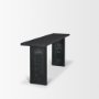 71142 - Grier 65" Black Wood w/ Black Cane Console Table
