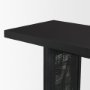 71142 - Grier 65" Black Wood w/ Black Cane Console Table