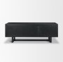 71143 - Grier 65" Black Solid Wood W/ Black Cane Media Console