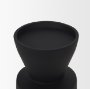 71152 - Odilia Small Smooth Matte Black Metal Geometric Pillar Candle Holder