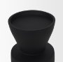 71152 - Odilia Small Smooth Matte Black Metal Geometric Pillar Candle Holder